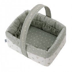 CORBEILLE MATELASSEE 22.5x29x29 CM CALMA VERT