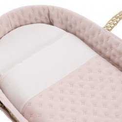 QUILTED BASKET UNE TENDER BLUSH 39x80x25 CM