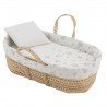 QUILTED BASKET UNE GLOBE ECRU 39x80x25 CM
