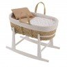 COUFFIN MATELASSE+P.BERCEAU BL SENDA BEIGE/BLANC 39x80x61 CM