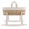 COUFFIN MATELASSE+P.BERCEAU BL SENDA BEIGE/BLANC 39x80x61 CM