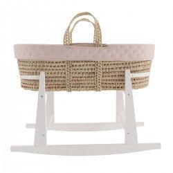 QUILTED BASKET+W.STAND WHITE TENDER BLUSH 39x80x61 CM