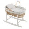 QUILTED BASKET+W.STAND WHITE GLOBE ECRU/WHITE 39x80x61 CM