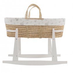 QUILTED BASKET+W.STAND WHITE GLOBE ECRU/WHITE 39x80x61 CM