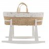 QUILTED BASKET+W.STAND WHITE GLOBE ECRU/WHITE 39x80x61 CM