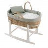 CESTONE PALMA FODERATO+PORTA B CALMA VERDE/BIANCO 39x80x61 CM
