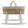 COUFFIN MATELASSE+P.BERCEAU BL CALMA VERT/BLANC 39x80x61 CM