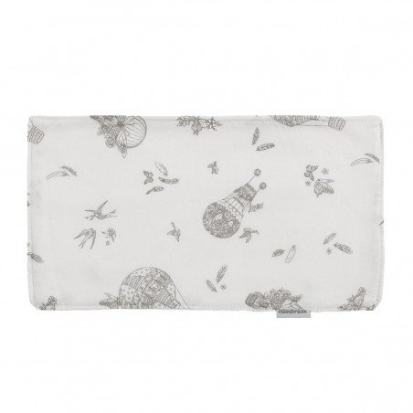 PETITE SERVIETTE / BAVETTE GLOBE ECRU 29.5x15.5x1 CM