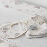 BABERO REDONDO CON VELCRO GLOBE CRUDO 16x19x1 CM