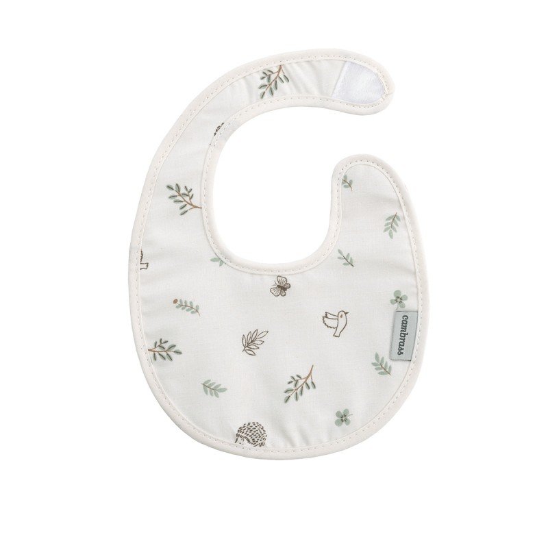 ROUND BIB VELCRO CALMA GREEN 16x19x1 CM