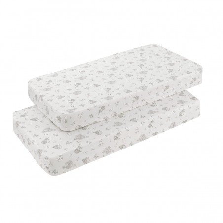 2 DRAP HOUSSE - LIT 60 60x120x17 CM GLOBE ECRU