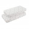 2 FITTED SHEET - COT 60 60x120x17 CM GLOBE ECRU