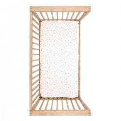 2 DRAP HOUSSE - LIT 60 60x120x17 CM CALMA ROSE