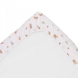 2 DRAP HOUSSE - PETIT LIT 50x82x10 CM SENDA BEIGE