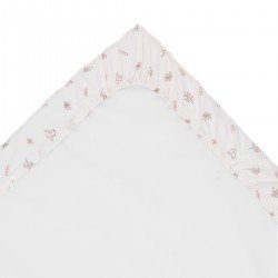 2 DRAP HOUSSE - PETIT LIT 50x82x10 CM CALMA ROSE