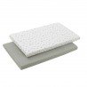 2 FITTED SHEET-SAMLL BED 50x90x12 CM CALMA GREEN