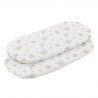 2 FITTED SHEET-BASKET/PRAM 35x80x7 CM GLOBE ECRU