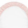 2 FITTED SHEET-BASKET/PRAM 35x80x7 CM CALMA PINK