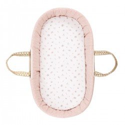 2 FITTED SHEET-BASKET/PRAM 35x80x7 CM CALMA PINK