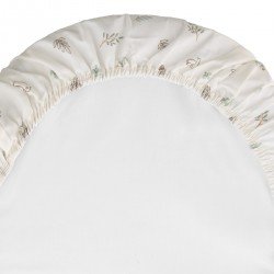 2 FITTED SHEET-BASKET/PRAM 35x80x7 CM CALMA GREEN