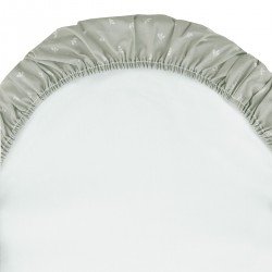 2 FITTED SHEET-BASKET/PRAM 35x80x7 CM CALMA GREEN