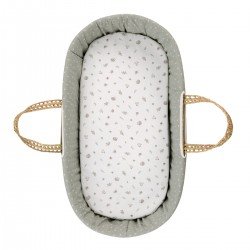 2 DRAP HOUSSE-COUFFIN/POUSSETT 35x80x7 CM CALMA VERT