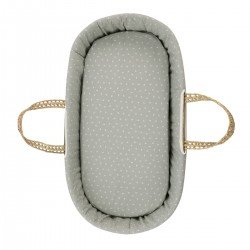 2 DRAP HOUSSE-COUFFIN/POUSSETT 35x80x7 CM CALMA VERT