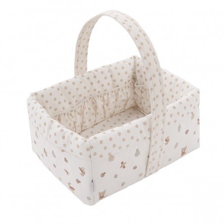 CORBEILLE MATELASSEE 22.5x29x29 CM SENDA BEIGE