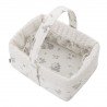 CORBEILLE MATELASSEE 22.5x29x29 CM GLOBE ECRU