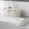 CORBEILLE MATELASSEE 22.5x29x29 CM GLOBE ECRU