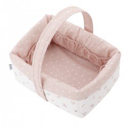 CORBEILLE MATELASSEE 22.5x29x29 CM CALMA ROSE