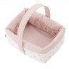 CORBEILLE MATELASSEE 22.5x29x29 CM CALMA ROSE
