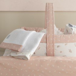 CORBEILLE MATELASSEE 22.5x29x29 CM CALMA ROSE