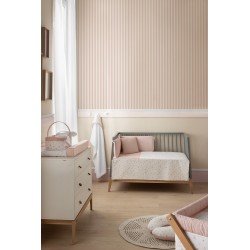 CORBEILLE MATELASSEE 22.5x29x29 CM CALMA ROSE