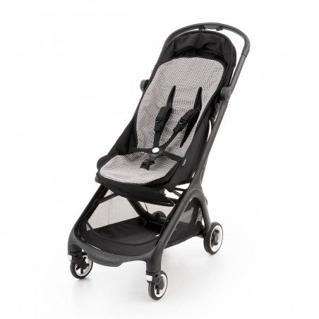 UNIV.STROLLER CUSHI.PRAM OVAL POLO BLACK 43x88x1 CM
