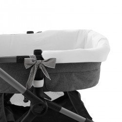 HOUSSE POUR NACELLE ZIP REV. POLO BLACK 35x75x35 CM
