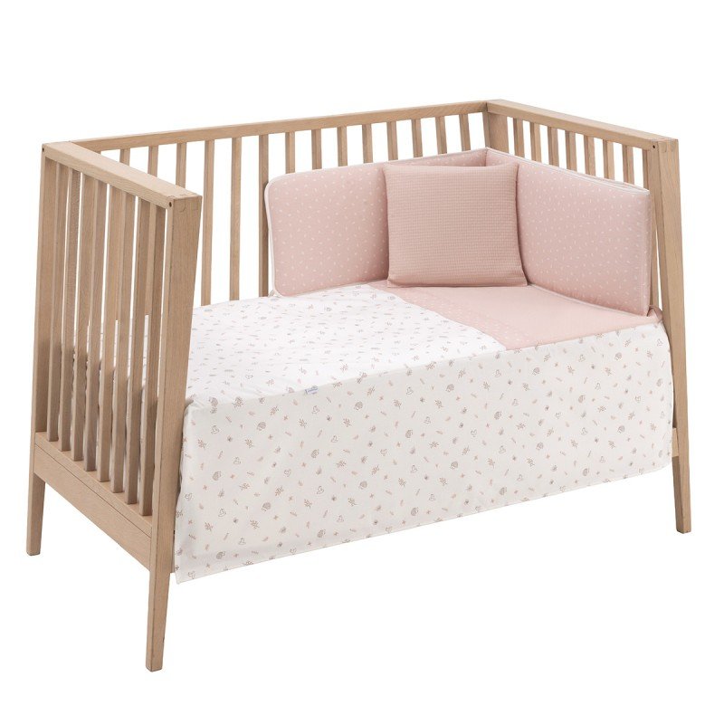 SET 2 PCS.BEDSPREAD W/S COT 60 CALMA PINK 60x120x3 CM