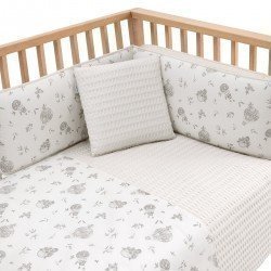 SET 2 PCS. QUILT COVER COT 60 GLOBE ECRU 100x140x3 CM