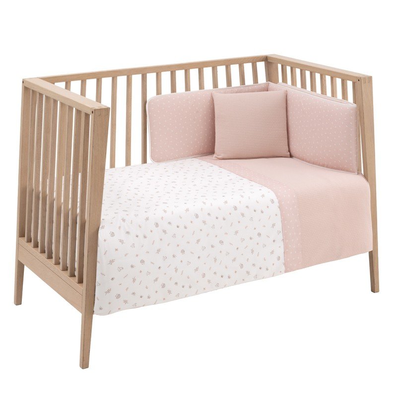 JGO 2 PCS.F.NORDICA CUNA 60 CALMA ROSA 100x140x3 CM