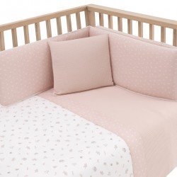 JGO 2 PCS.F.NORDICA CUNA 60 CALMA ROSA 100x140x3 CM