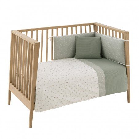 SET 2 PCS. QUILT COVER COT 70 CALMA GREEN 110x170x3 CM