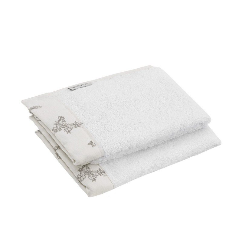COFFRET 2 SERVIETTE DE BAIN GLOBE ECRU 25x35x1 CM