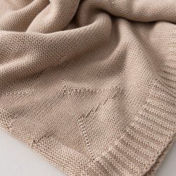 COUVERTURE EN BAMBOO TRICOTÉ 80x100x1 CM STELLE BEIGE