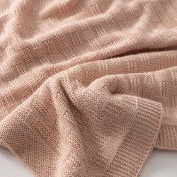 MANTA PUNTO BAMBOO 80x100x1 CM TRAMA BLUSH
