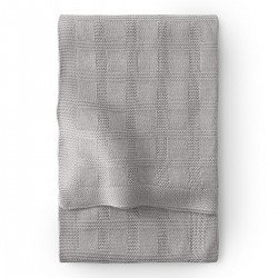 COUVERTURE EN BAMBOO TRICOTÉ 80x100x1 CM SQUARES GREY