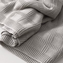 MANTA PUNTO BAMBOO 80x100x1 CM SQUARES GREY