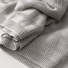 COUVERTURE EN BAMBOO TRICOTÉ 80x100x1 CM SQUARES GREY