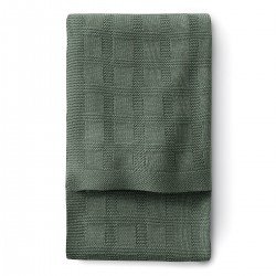 COUVERTURE EN BAMBOO TRICOTÉ 80x100x1 CM SQUARES OLIVE