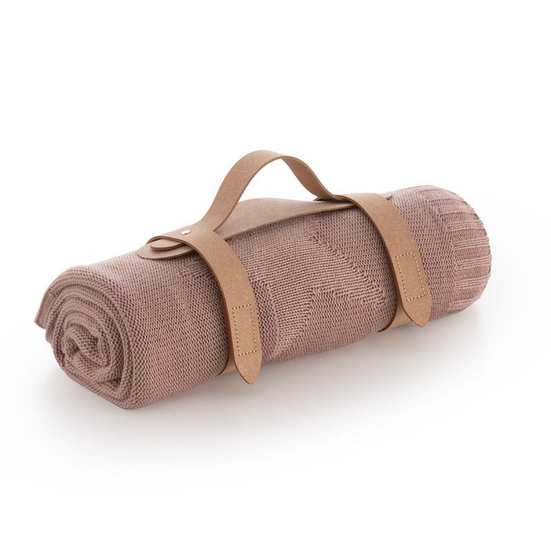 COUVERTURE EN BAMBOO TRICOTÉ 80x100x1 CM STELLE PALE PINK
