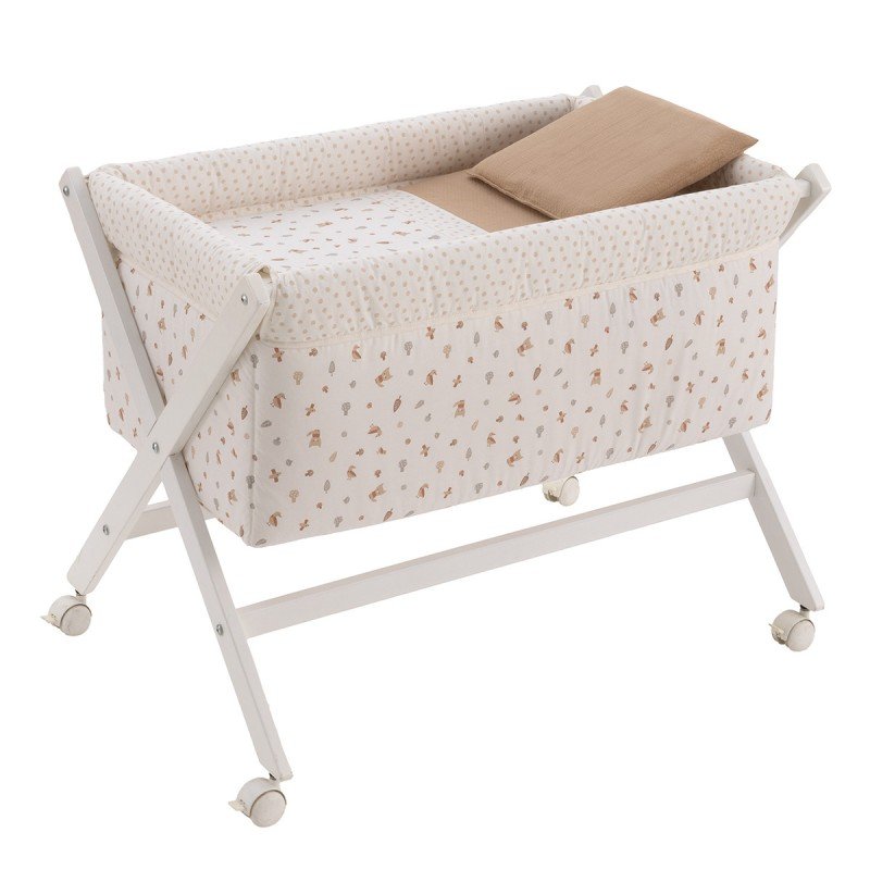 CULLA X DI LEGNO UNE SENDA BEIGE/BIANCO 55x87x74 CM